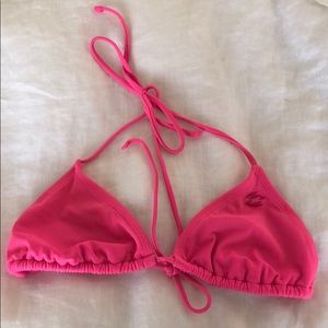 Billabong neon pink bikini top